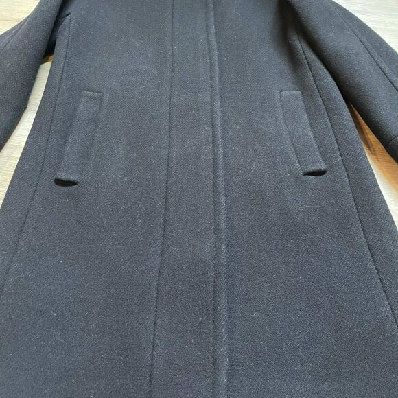 J. Crew Cocoon Coat in Italian Stadium Cloth Wool Black B2780 Size 2 - Picture 2 of 7